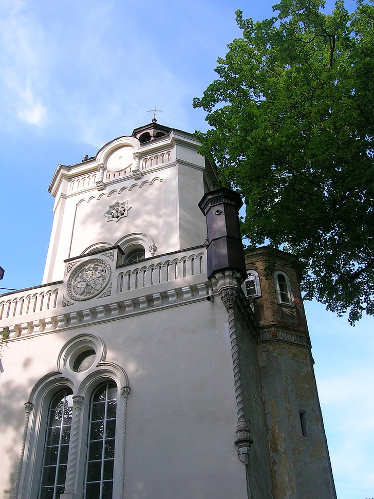 Kasteel, Bystřice, historisch, metselwerk, toren