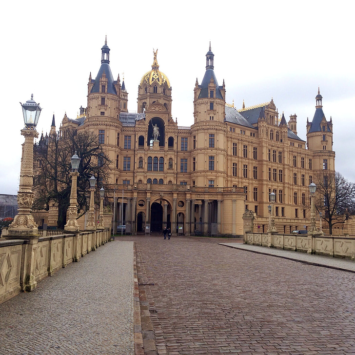 hrad, Schwerin, Mecklenburg Pomoransko