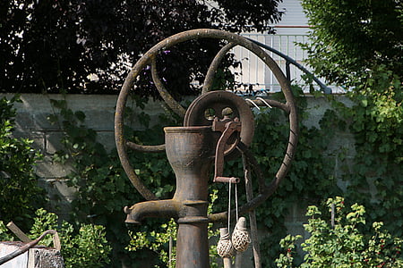 pump, vatten, f.d., vattning, trädgård