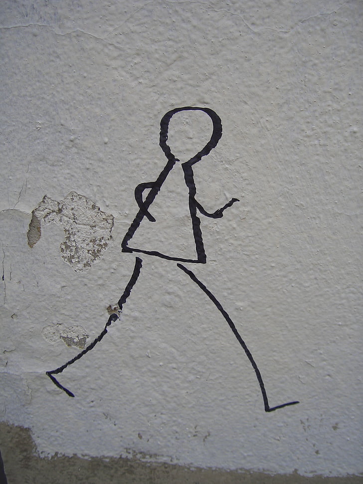 graffiti, moscow, stick figure