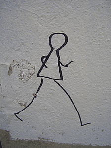 graffiti, moscow, stick figure