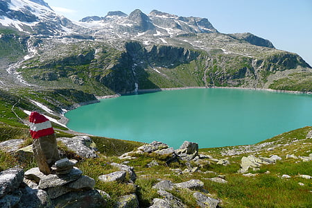 bergsee, weißsee, Salzburgo-Áustria, paisagem alpina