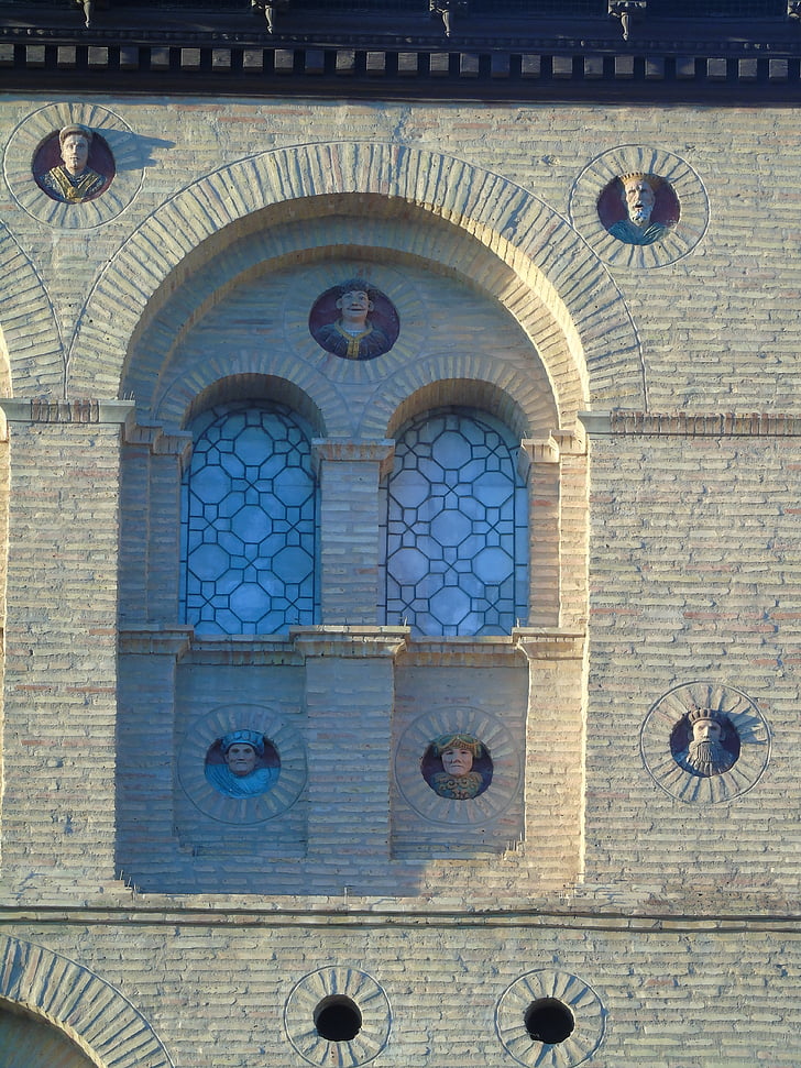 monumentet, Saragossa, fönster, arkitektur
