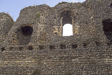 Canterbury pilis, pilis, burgruine, Donjon, Norman, Kent, Anglijoje