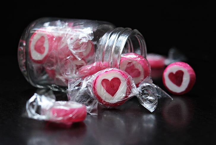 Candy, srdce, srdce candy, chutné, liečbu, ručne vyrábané cukrovinky, cukrárske výrobky