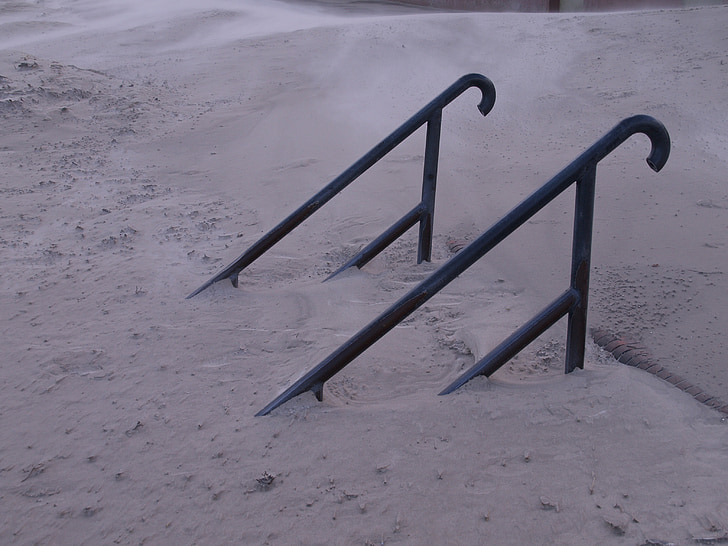 lépcsők, Drift, homok, szél