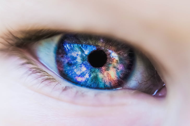 beautiful, close-up, color, colored, colorful, contact lens, eye
