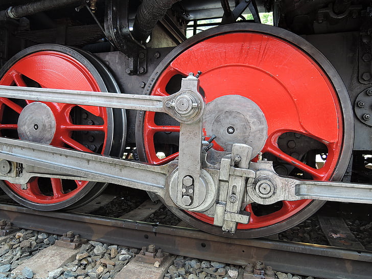 lokomotiv, tog, hjul, jernbane, damplokomotiv, Steam, Pole