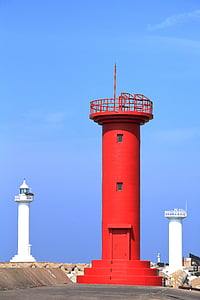 Lighthouse, Jeju island, maastik, Olle gill, lainemurdja, Island, Jeju