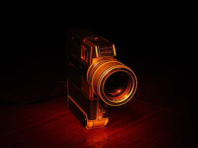cámara, reflejo, antiguo, filmadora, Vintage, lente, lente de la cámara