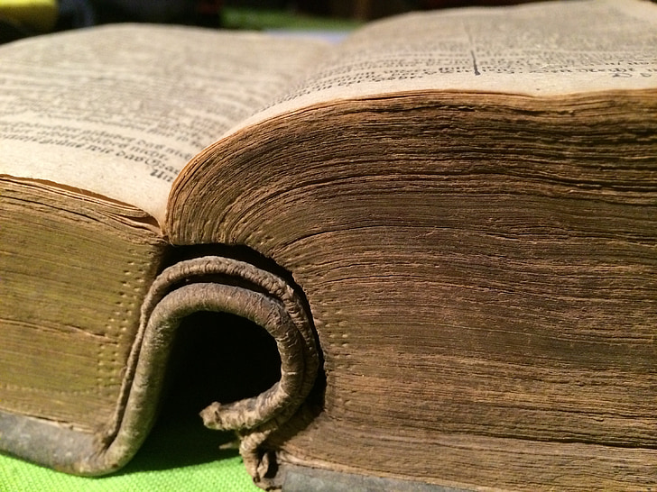 kitap, İncil, eski, sayfaları, Edebiyat, eski moda, kahverengi