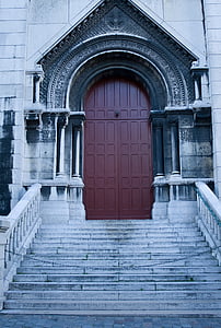 kirik, uks, Pariis, Prantsusmaa, vana, religioon, hoone