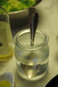 Wasser, Löffel, Glas, Stimmung, Labor, Forschung, wissenschaftliches experiment