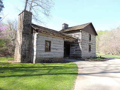 pioneer, cabin, log, home, house, rustic, old