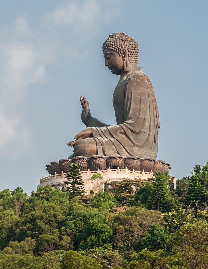 gigantiske buddha, Tian tan, visdom, Serenity, Lotus, 34 meter høye, 250 tonn
