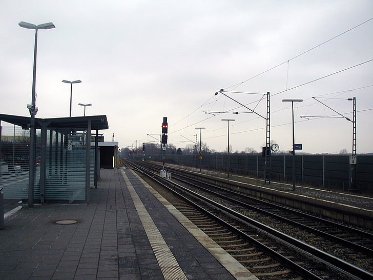 estació de tren, ferrocarril, gleise