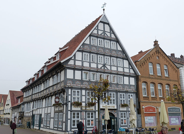 Stadthagen, Ala-Saksi, Fachwerkhaus, ristikon, vanha kaupunki, historiallisesti, arkkitehtuuri
