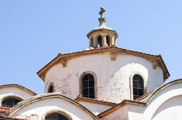 Ciprus, Lefkara, templom, kupola, építészet, ortodox, vallás