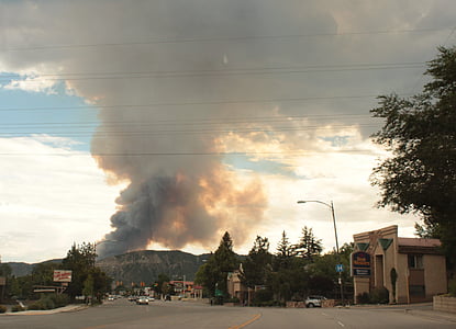 uguns, mežu ugunsgrēku, Durango, ASV