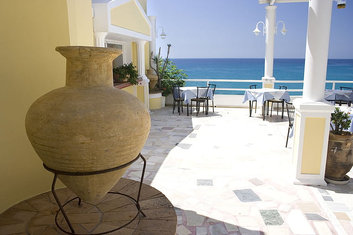 amphora, greek, greece, antique, sea, holiday, sun
