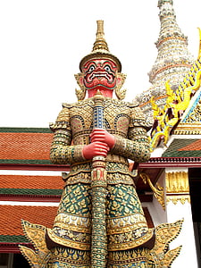 Bangkok, gran, Wat, Buda, Esmeralda, real, edificio