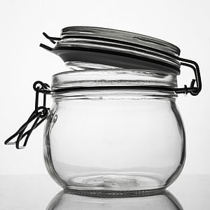 black and white, jar, product, flash, kitchen, object, glass