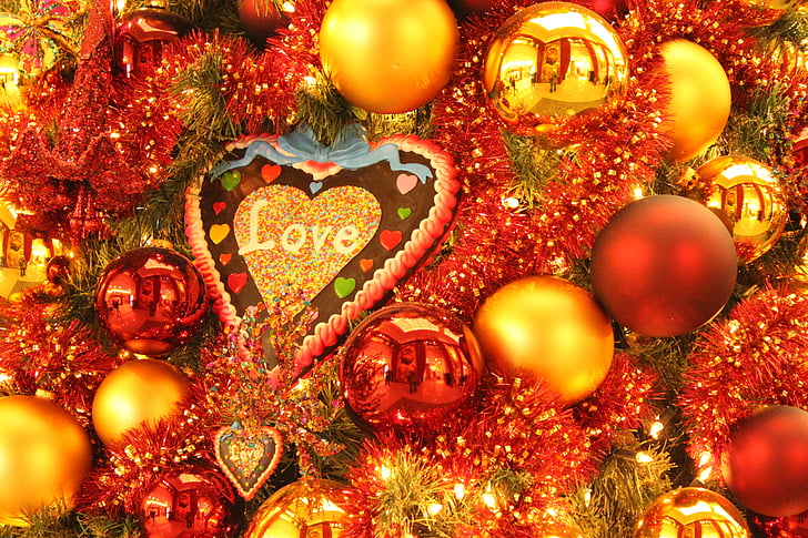 love, christmas, christmas time, heart, fir, christmas motif