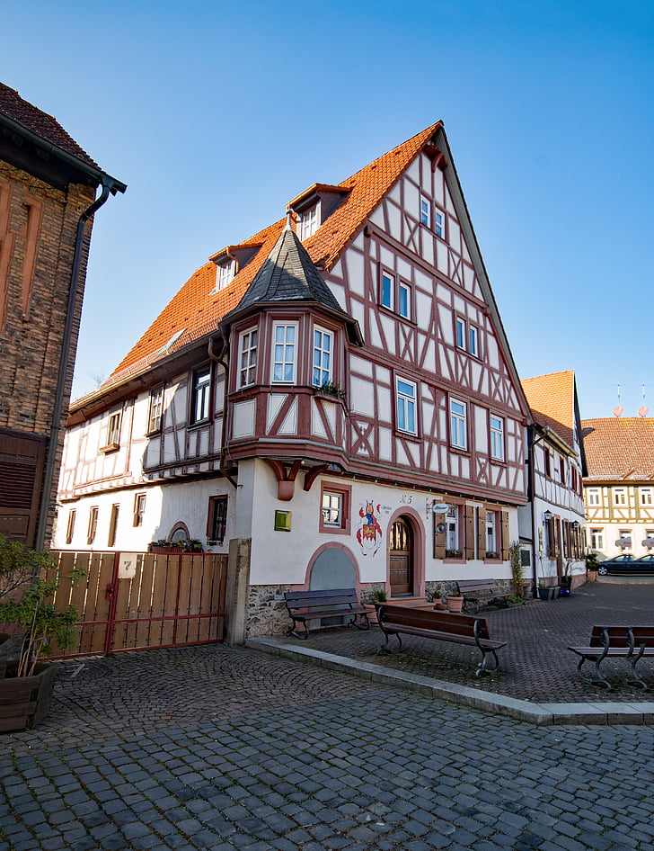 Hanau, Steinheim, Hesse, Jerman, kota tua, truss, fachwerkhaus