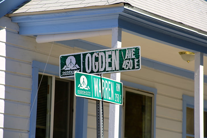 Street, märk, aadress, sihtkoha, roheline, asukoht, suunas