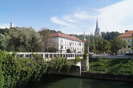 γέφυρα, Σλοβενία, Laibach, Λιουμπλιάνα, Ποταμός