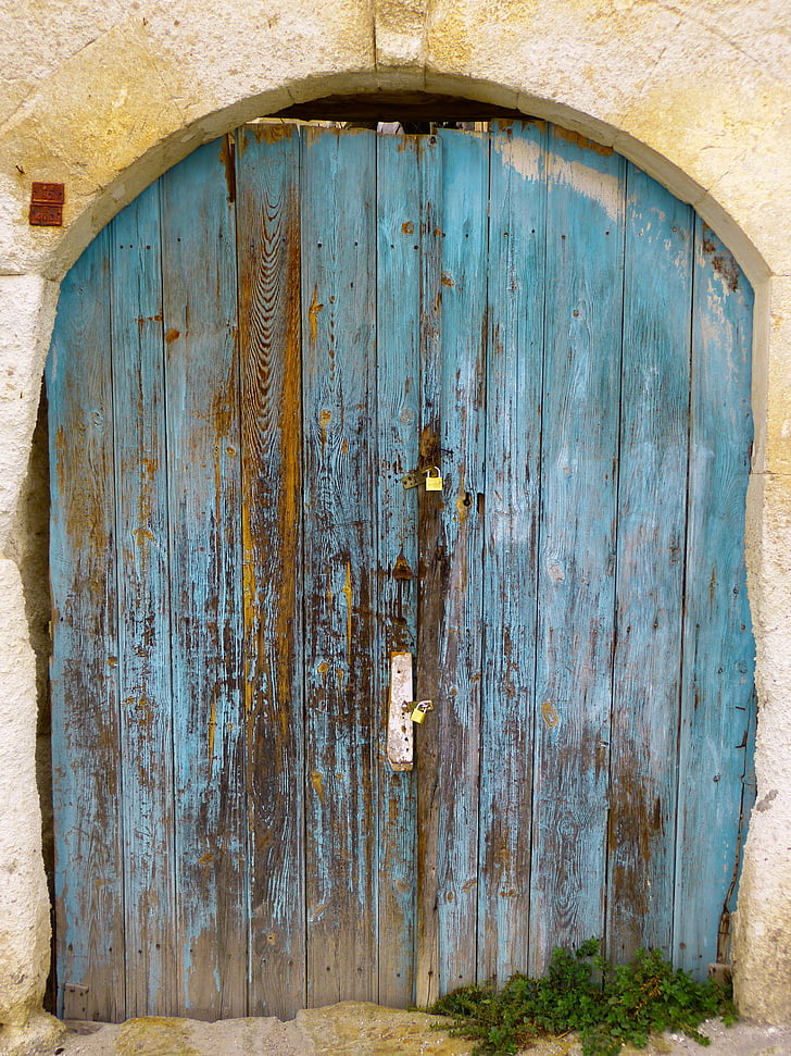 ประตู, เป้าหมาย, ทางเข้าบ้าน, ทาสี, ไม้, ภาพวาด, ประตู