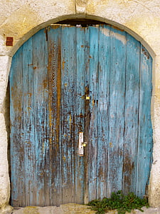 vrata, cilj, hiša vhod, naslikal, lesa, slikarstvo, vrata