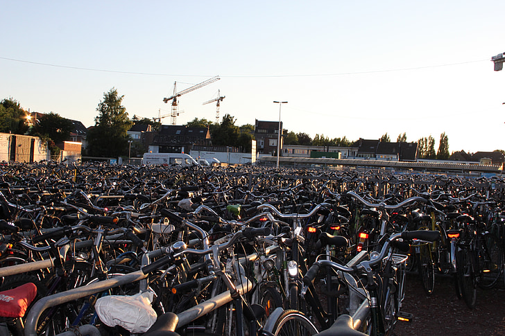 Gent, fiets, Fietsen, fiets, stadsfiets, fiets parkeren faciliteit, parkeren