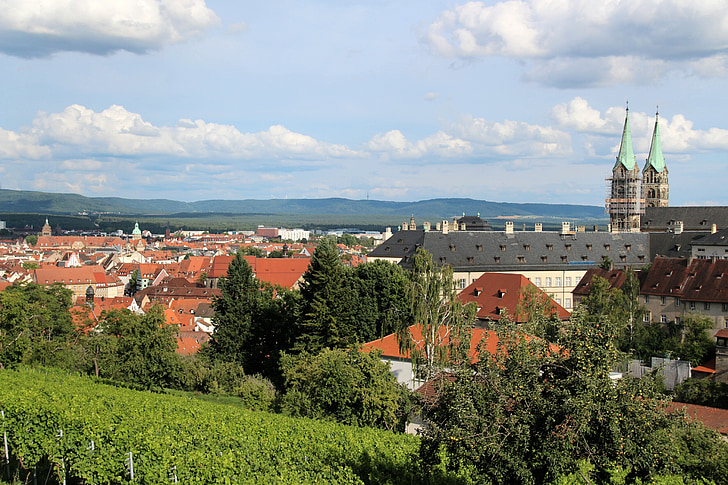 bamberg, city view, bavaria, old town, romantic, dom, germany
