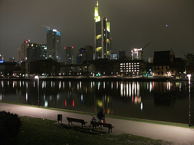 Frankfurt, Saksa, City, Kaupungit, vesi, River, Bay