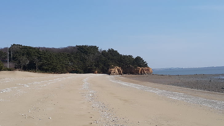 δυτική ακτή, yeongjongdo, δυτική θάλασσα, Κορέα, στη θάλασσα