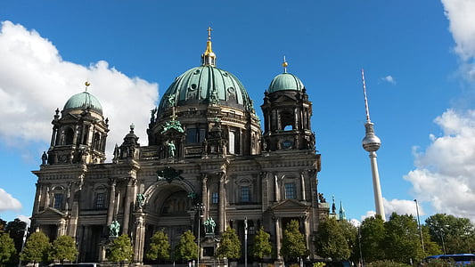 дом, Берлин, Берлинский кафедральный собор, Столица, интересные места, Телевизионная башня, Церковь