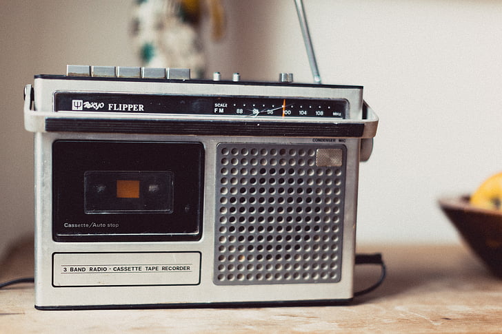 Radio, Vintage, Retro, muziek, oude, geluid, audio