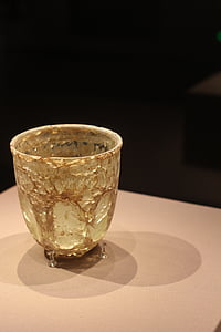 kultūros reliktas, puodelis, stiklo
