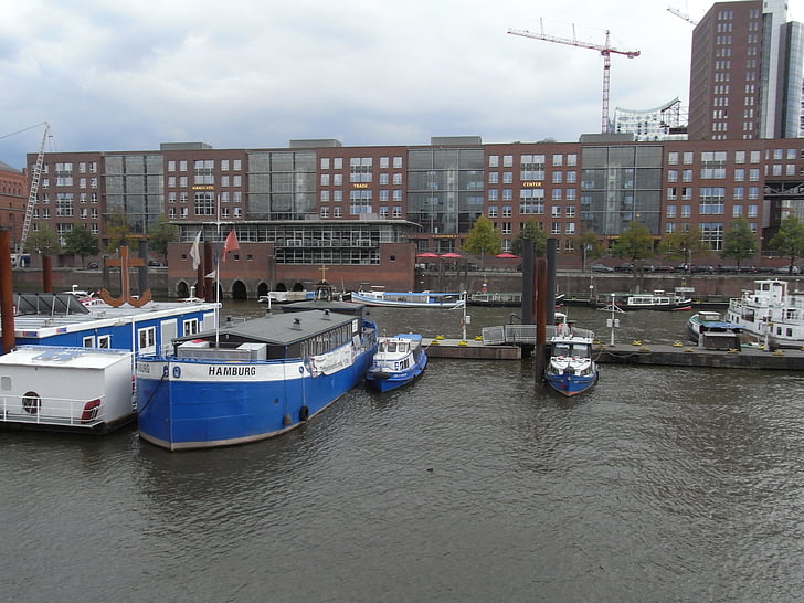 汉堡, 海港, 端口, innenalster, 德国, 水, 航海的船只