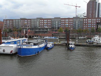 Hamburk, přístav, přístav, innenalster, Německo, voda, námořní plavidla