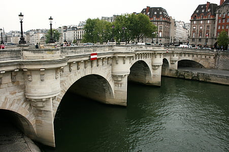Pont neuf, Sanchez, Paris, Brücke, Seineufer