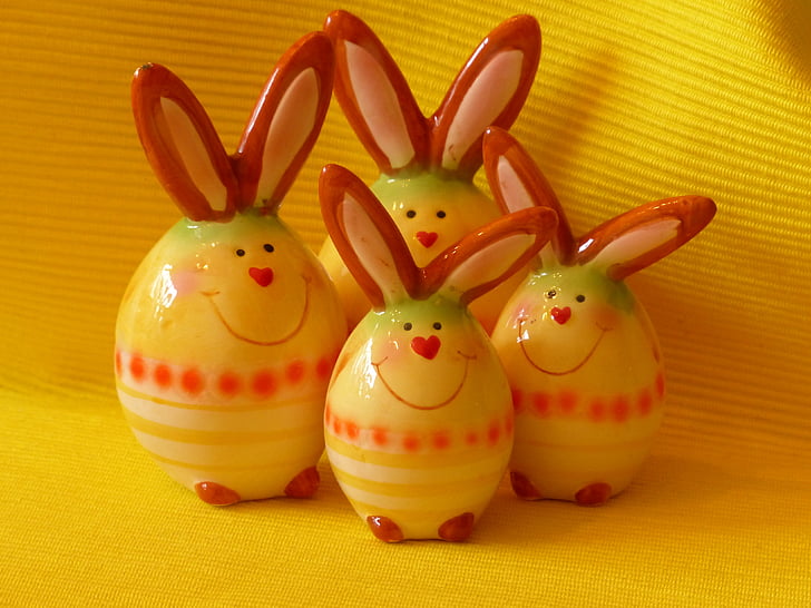 Kelinci, Kelinci Paskah, gambar, porselen, Suara, warna-warni, dicat
