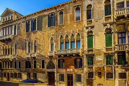venice, venezia, building, facade, architecture, campo, venetian