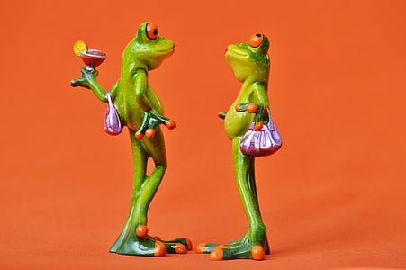 青蛙, 一方, 鸡尾酒, 可爱, 有趣, 乐趣, 娱乐