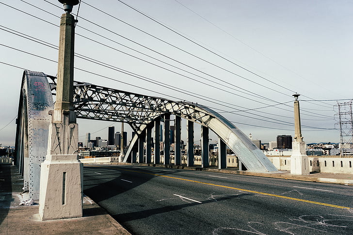 argint, negru, Podul, strada, transport, Podul - Omul făcut structura, construit structura