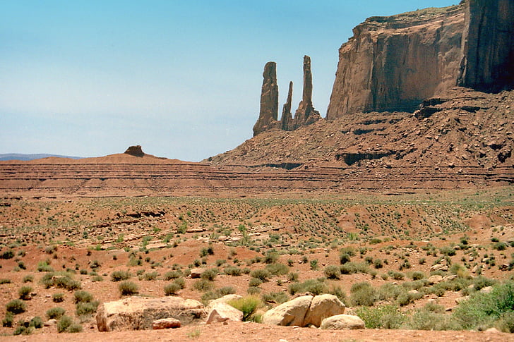monument valley, sandstone, buttes, arizona, desert, landscape, america