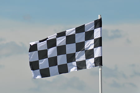 フラグ, レース, グランプリ, 車, レース旗, レース, 格子縞