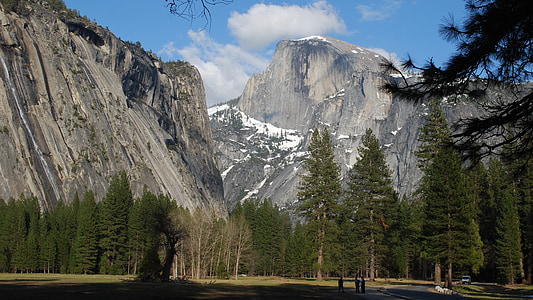 Yosemite, Half dome, California, Park, táj, Amerikai, hegyi
