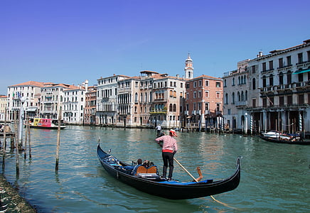 Venesia, gondola, Waterway